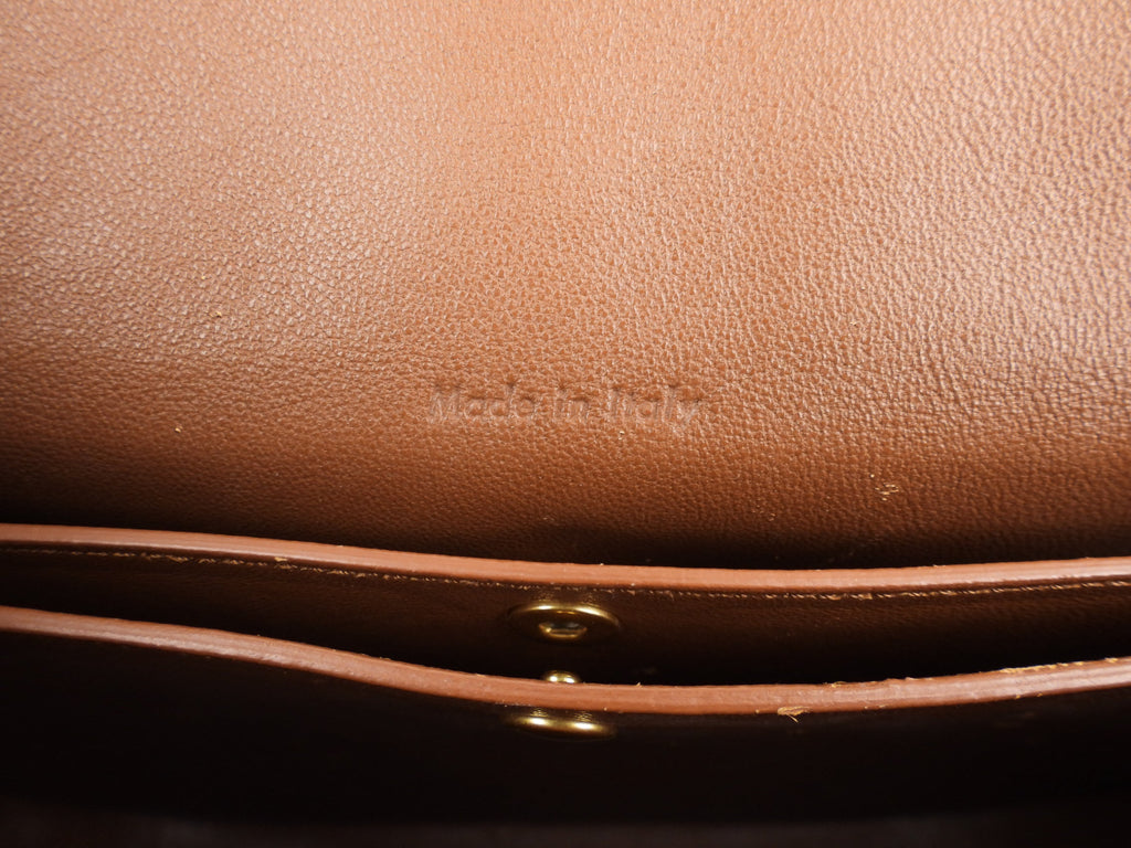 Celine Brown Smooth Leather Medium Trotteur Crossbody Shoulder Bag