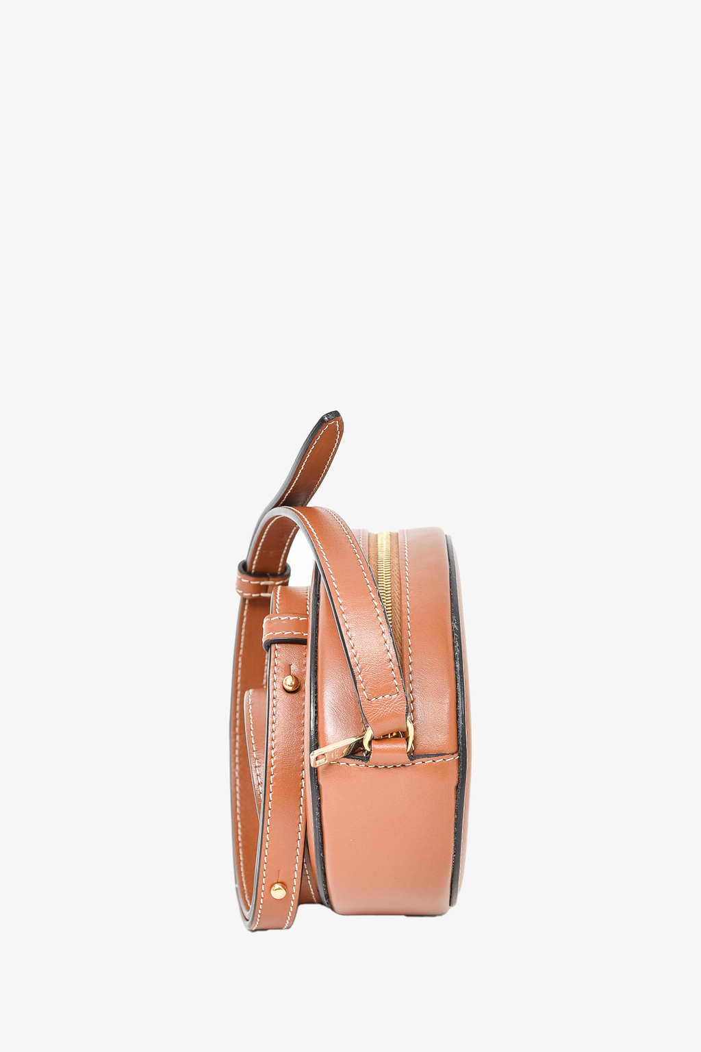 Celine Brown Triomphe Oval Crossbody Bag
