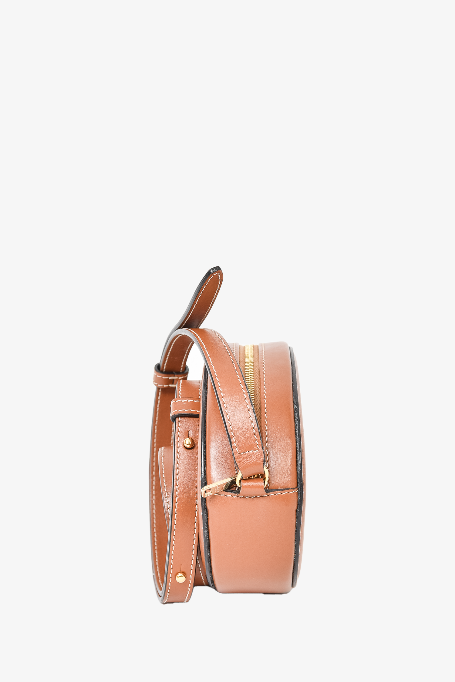 Celine Brown Triomphe Oval Crossbody Bag