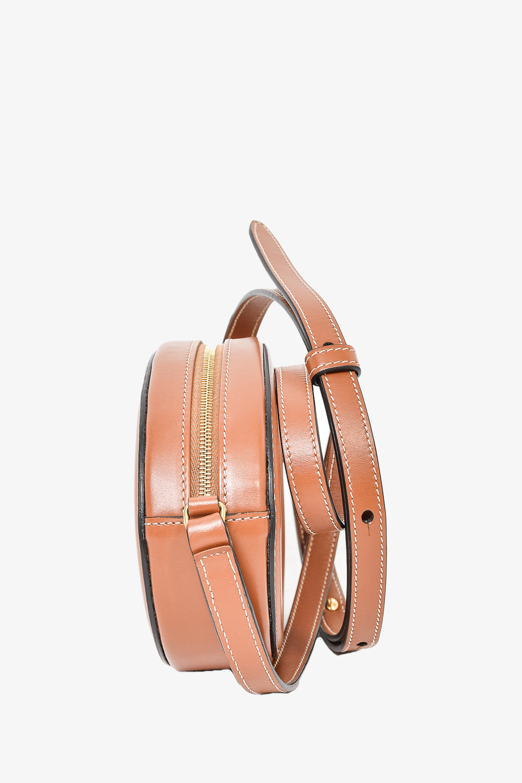 Celine Brown Triomphe Oval Crossbody Bag