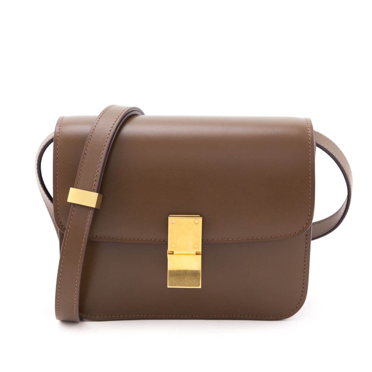 Celine Camel Box Calfskin Teen Classic Box Flap Bag