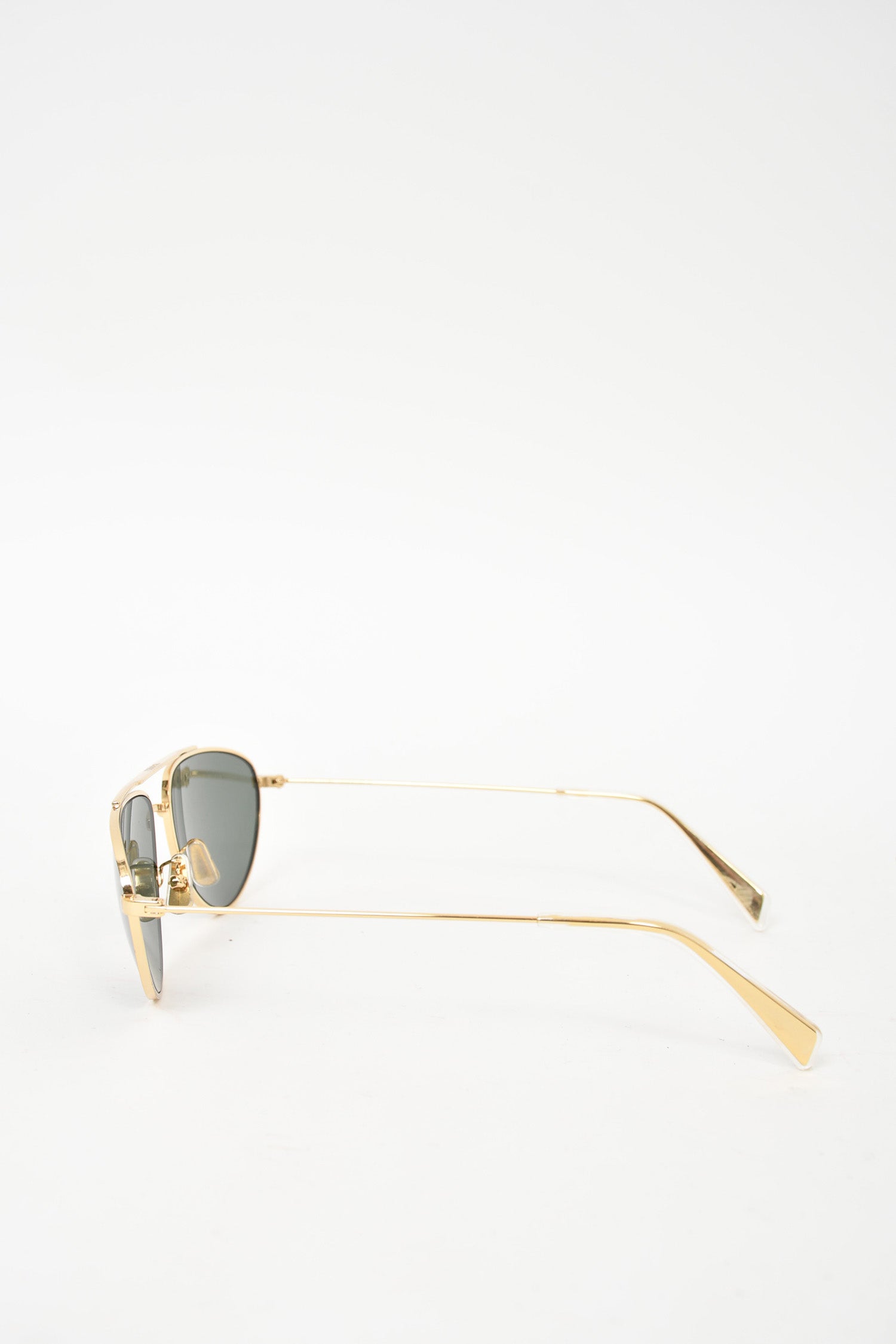 Celine Gold Thin Metal Frame Oval Sunglasses
