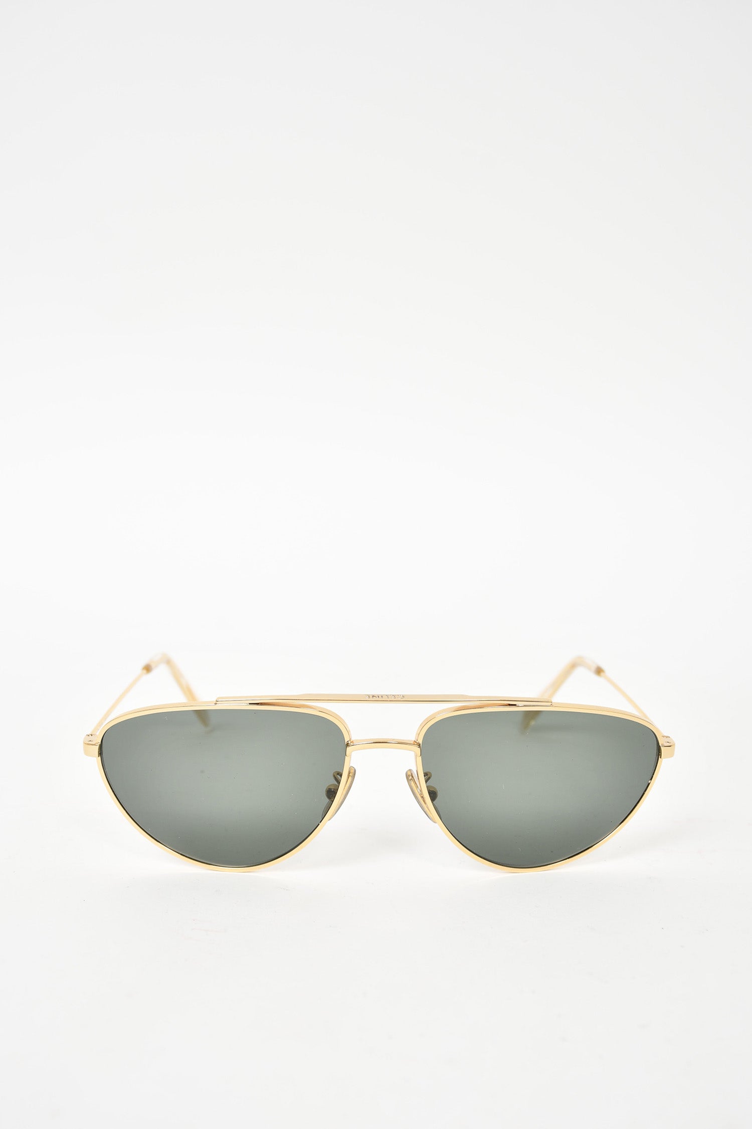Celine Gold Thin Metal Frame Oval Sunglasses