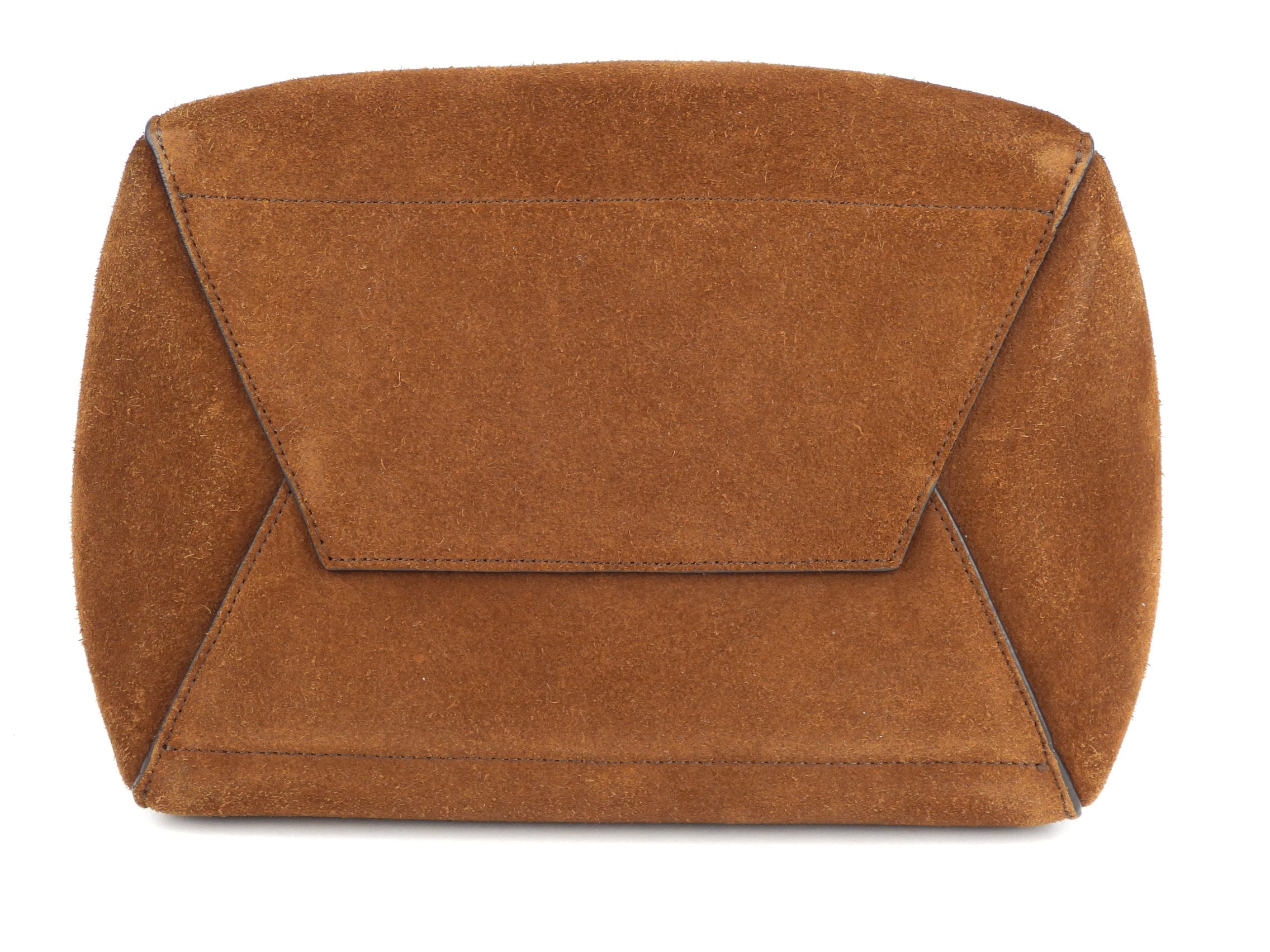 Celine Brown Suede Leather Large Sangle Seau Shoulder Bucket Bag