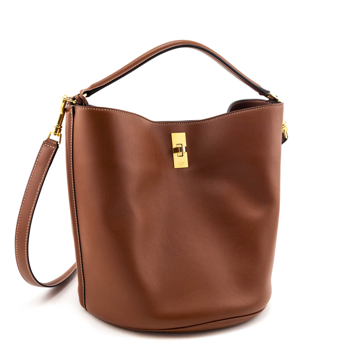 Celine Tan Smooth Calfskin Bucket 16 Bag