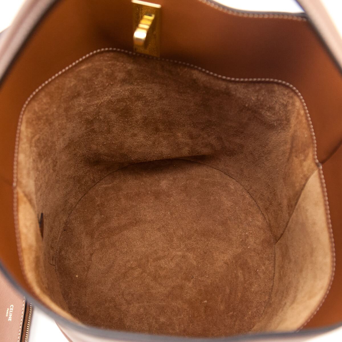 Celine Tan Smooth Calfskin Bucket 16 Bag