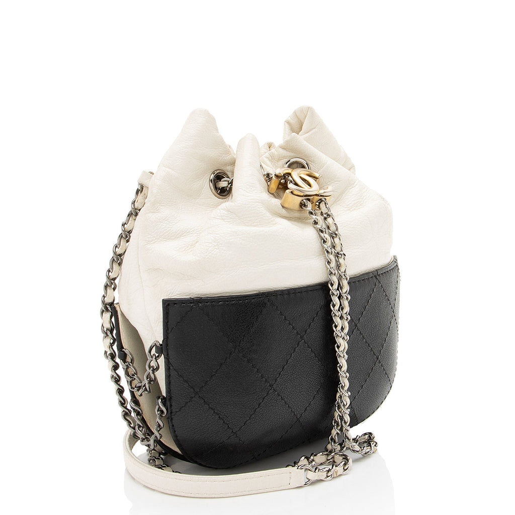 Chanel Aged Calfskin Gabrielle Small Chain Bucket Bag