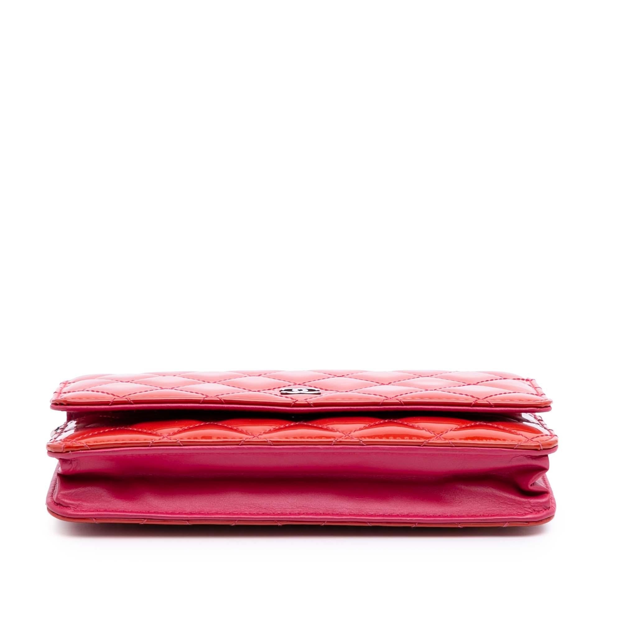 Chanel Bicolor Classic Patent Wallet On Chain
