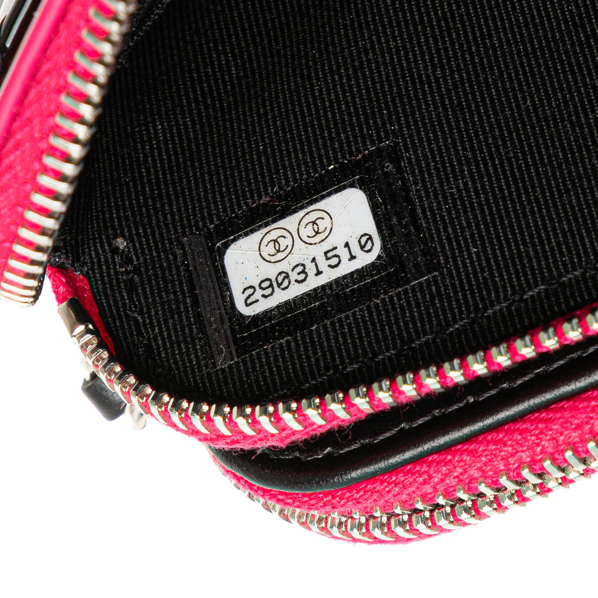 Chanel Bicolor Patent Double Zip Wallet on Chain