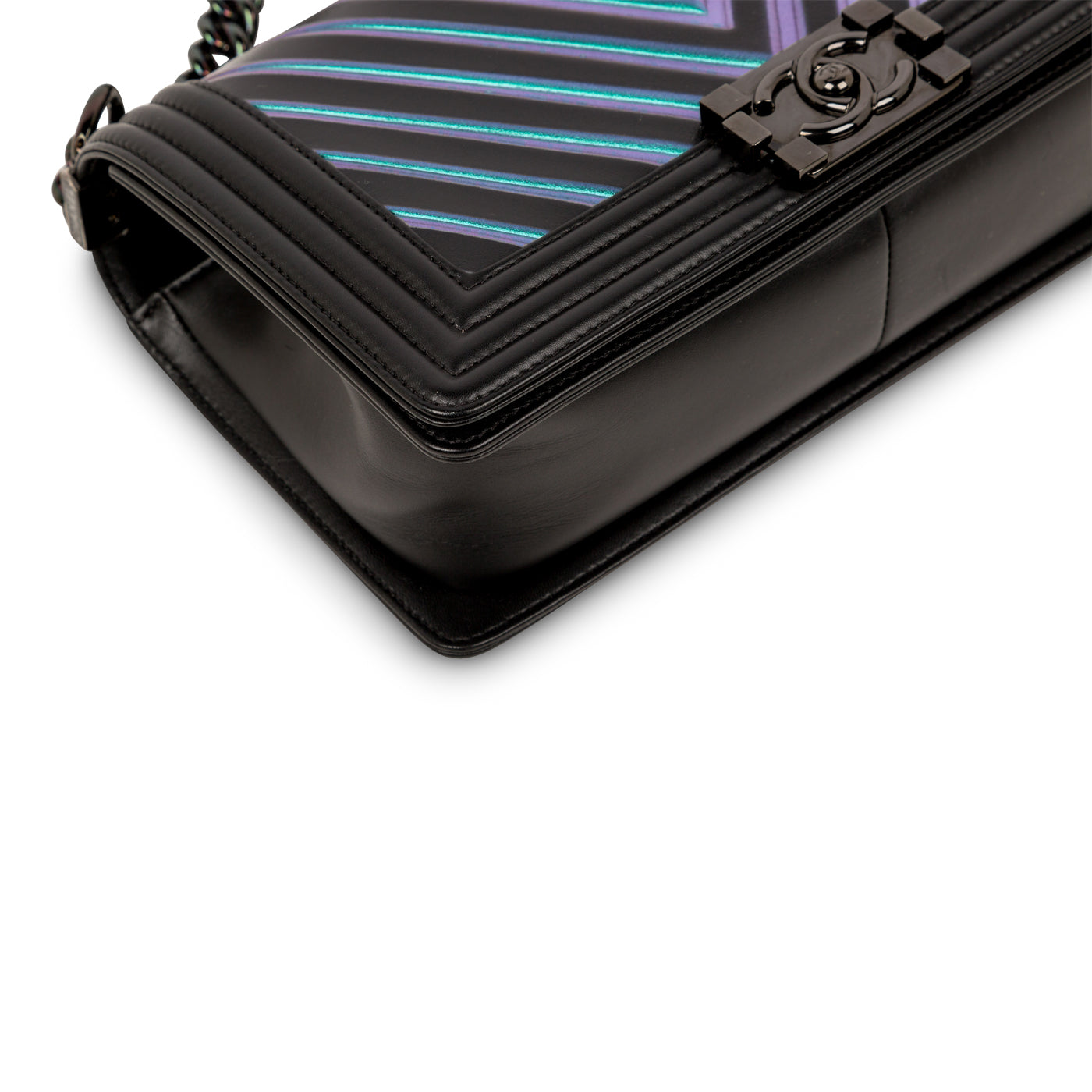 Chanel Iridescent Chevron Boy Bag - Medium