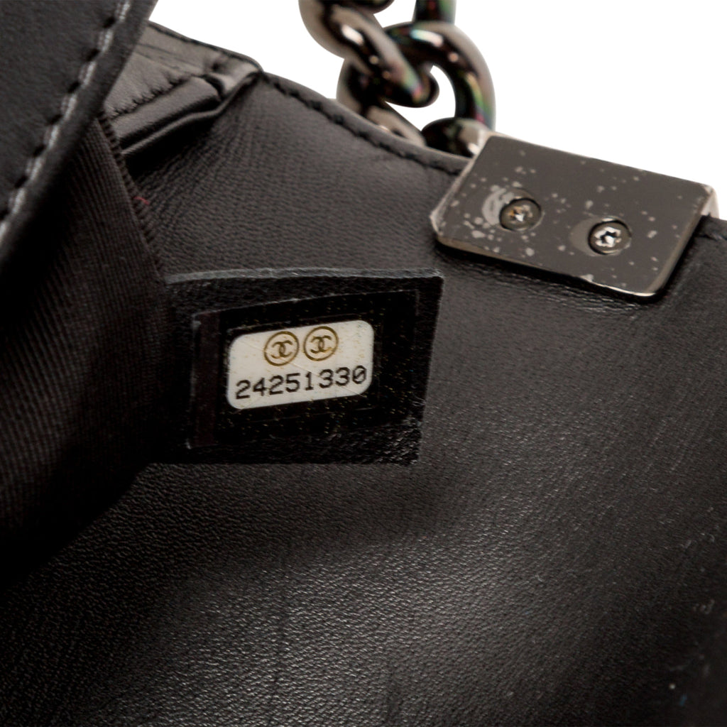 Chanel Iridescent Chevron Boy Bag - Medium