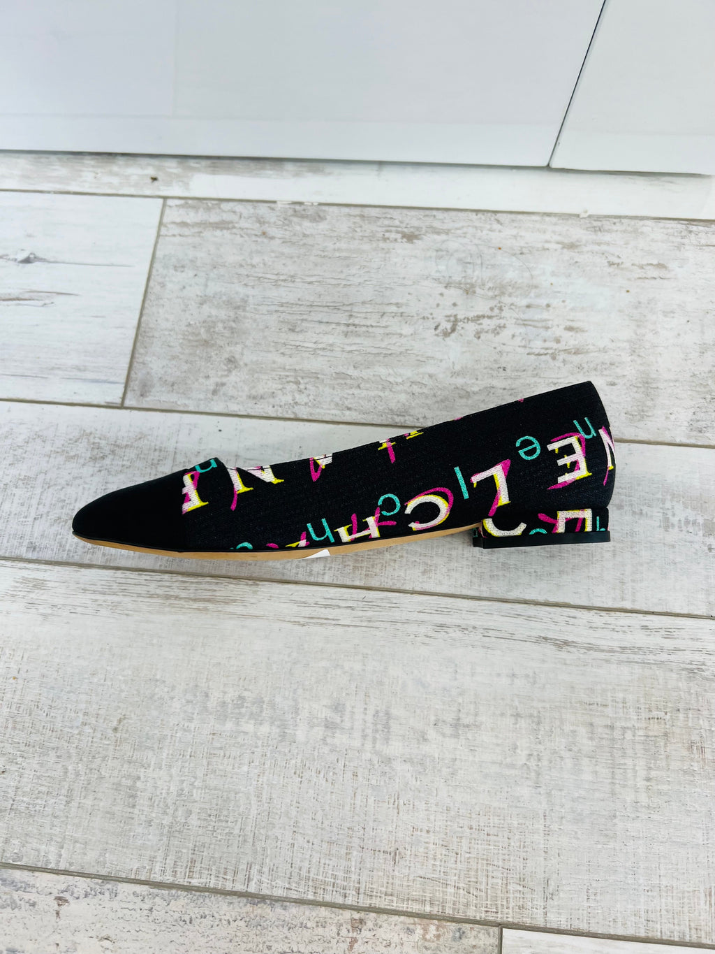 CHANEL CC COCO MARK PRINT BALLET FLATS