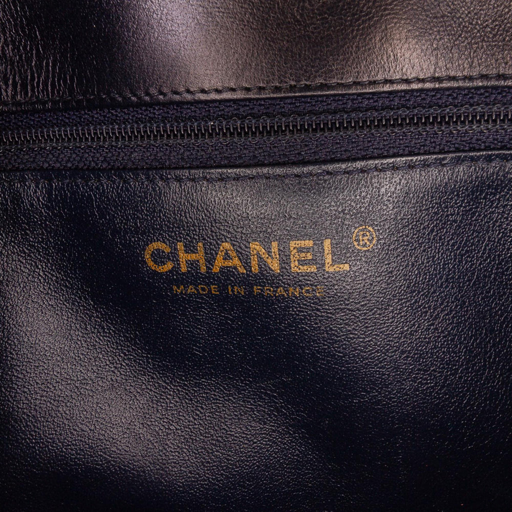 Chanel CC Horizontal Quilted Lambskin Double Flap