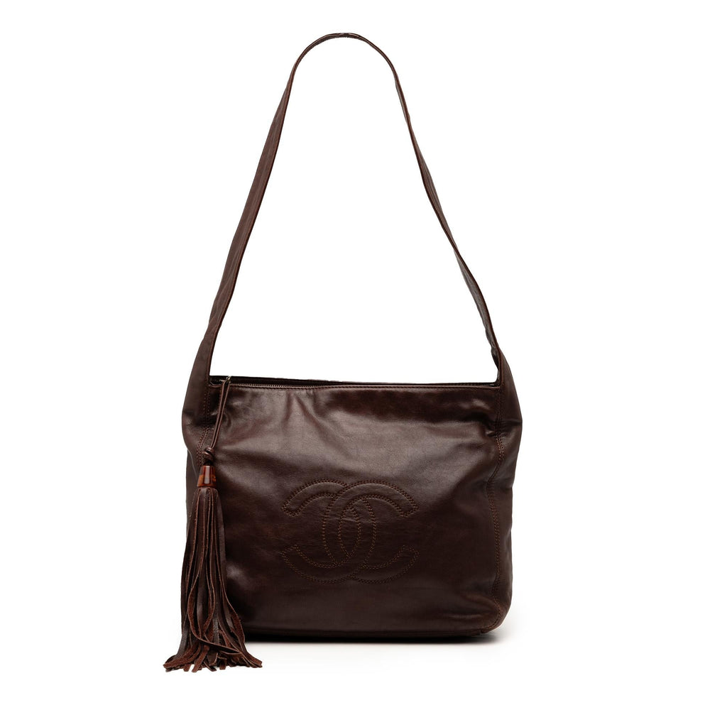 Chanel CC Lambskin Tassel Shoulder Bag