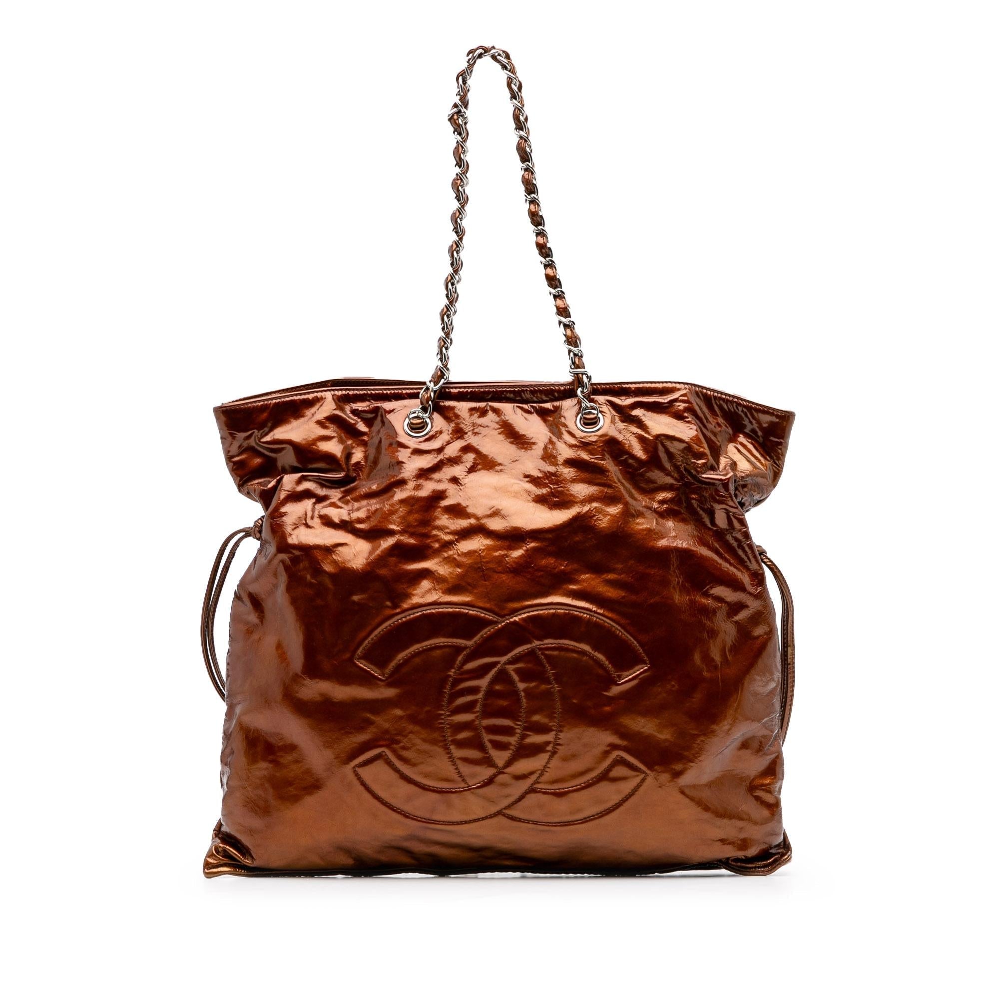Chanel CC Metallic Patent Bonbons Tote