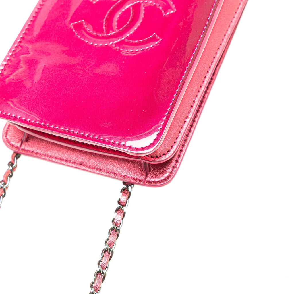 Chanel CC Patent Phone Holder Crossbody