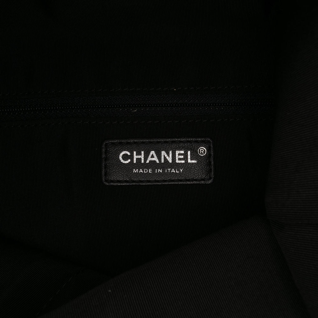 Chanel CC Quilted Lambskin Grip Clutch