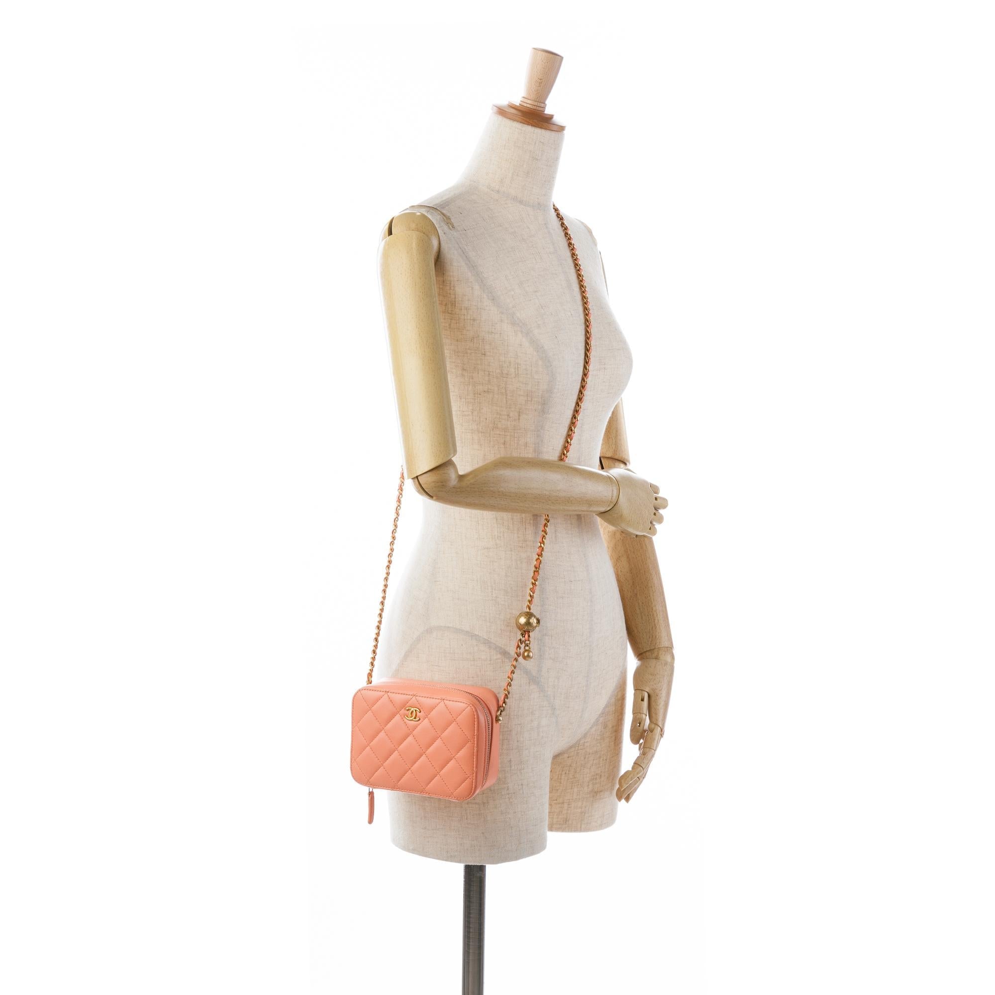 Chanel CC Quilted Lambskin Pearl Crush Camera Bag