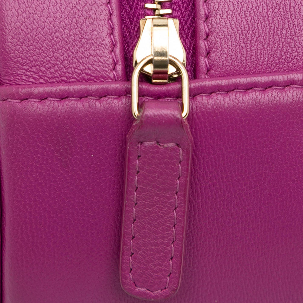 Chanel CC Quilted Lambskin Pearl Crush Round Clutch with Chain (SHG-oOV0JN)