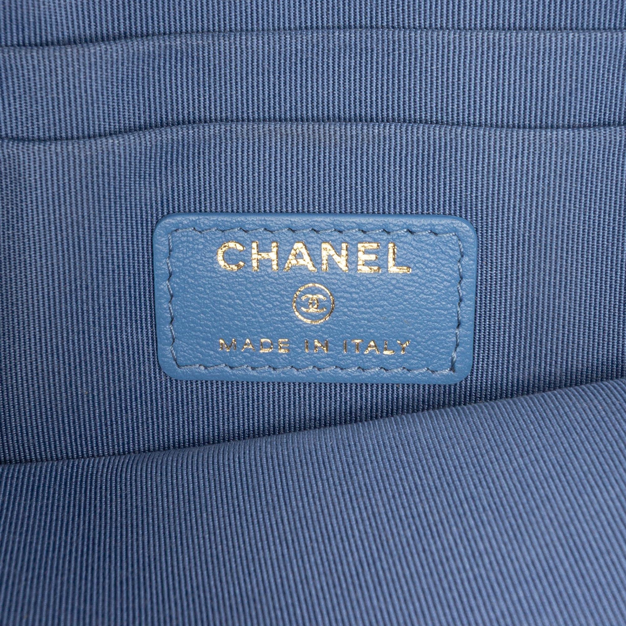 Chanel CC Quilted Lambskin Ribbon Clutch