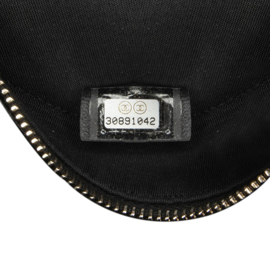 Chanel CC Quilted Lambskin Ribbon Round Clutch With Chain (SHG-oOGi2u)