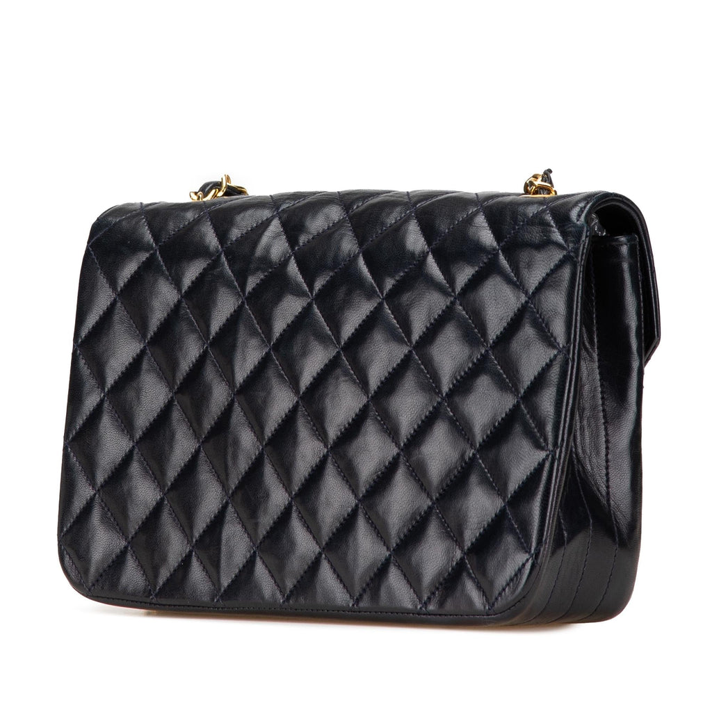 Chanel CC Quilted Lambskin Round Flap