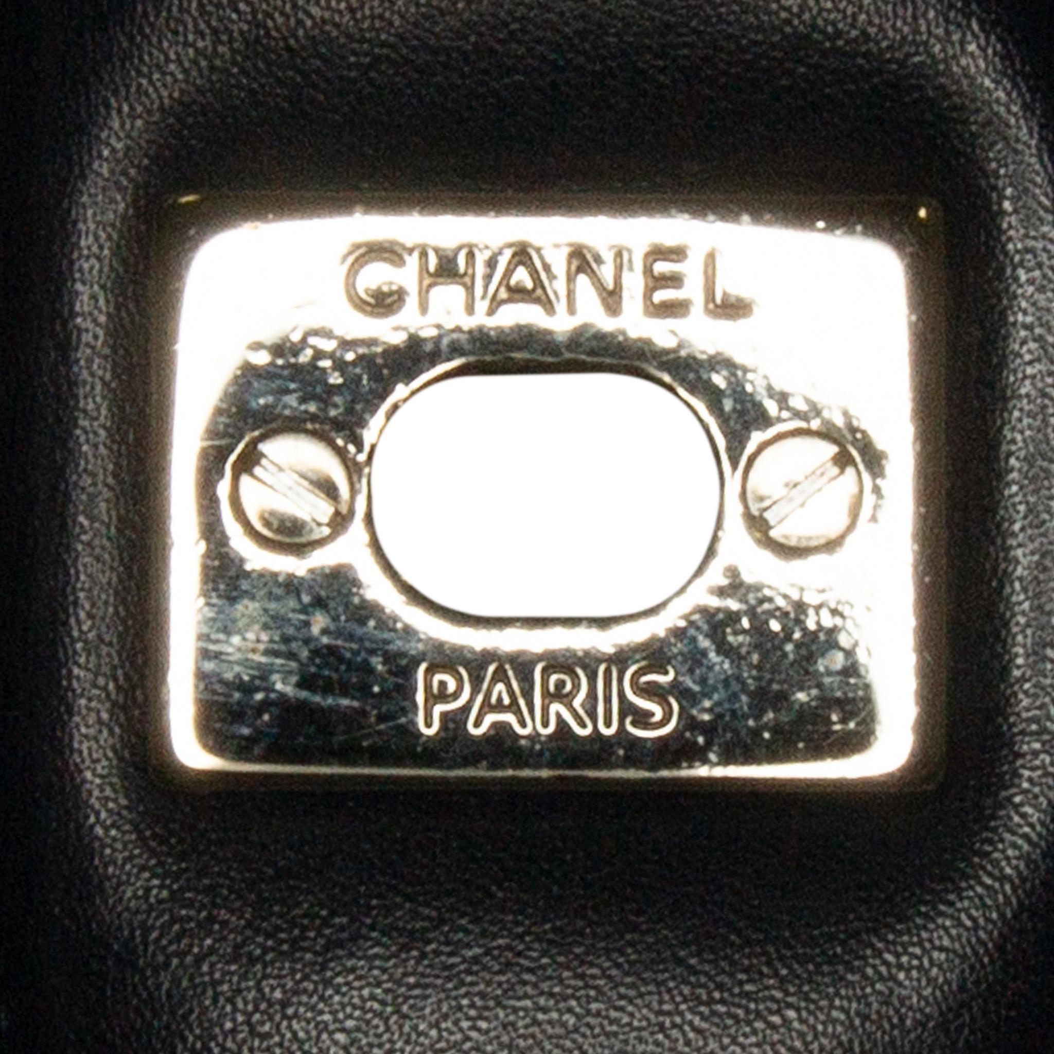 Chanel CC Quilted Perforated Lambskin Single Flap