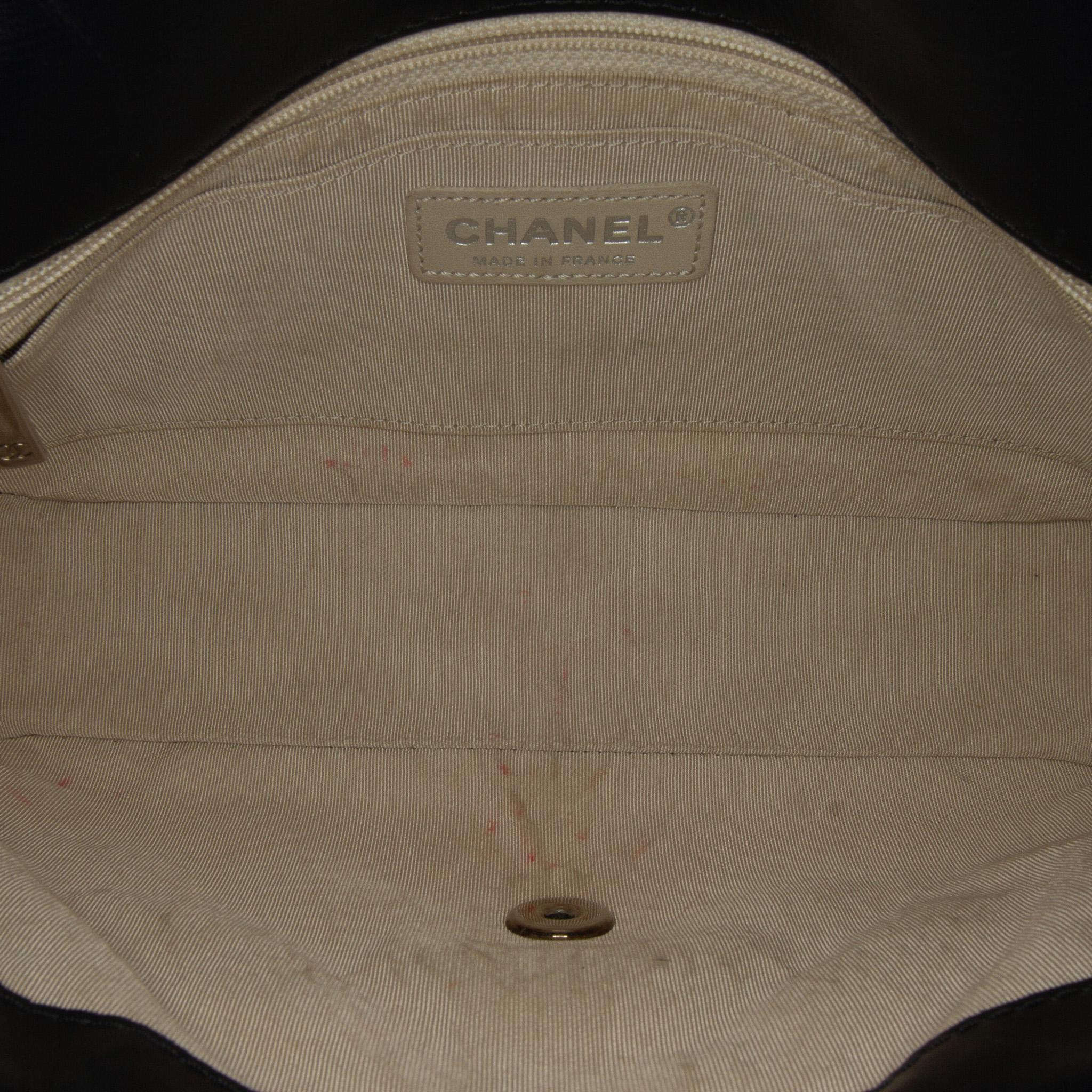Chanel CC Quilted Perforated Lambskin Single Flap