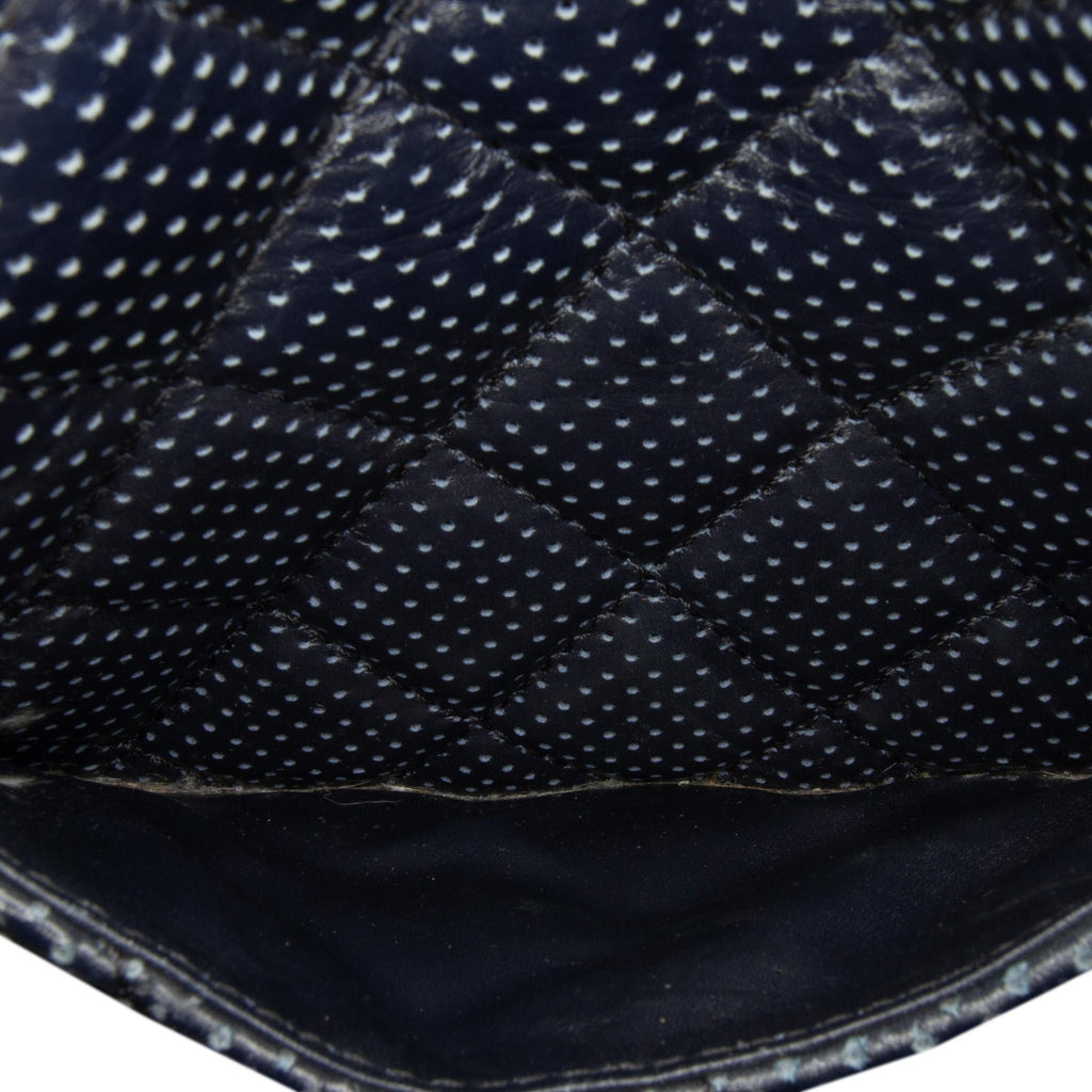 Chanel CC Quilted Perforated Lambskin Single Flap