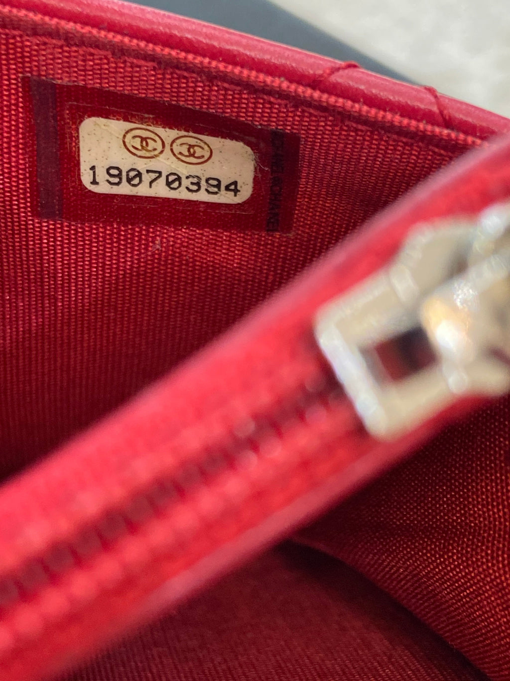 CHANEL CALFSKIN DIAMOND STITCH WALLET ON A CHAIN