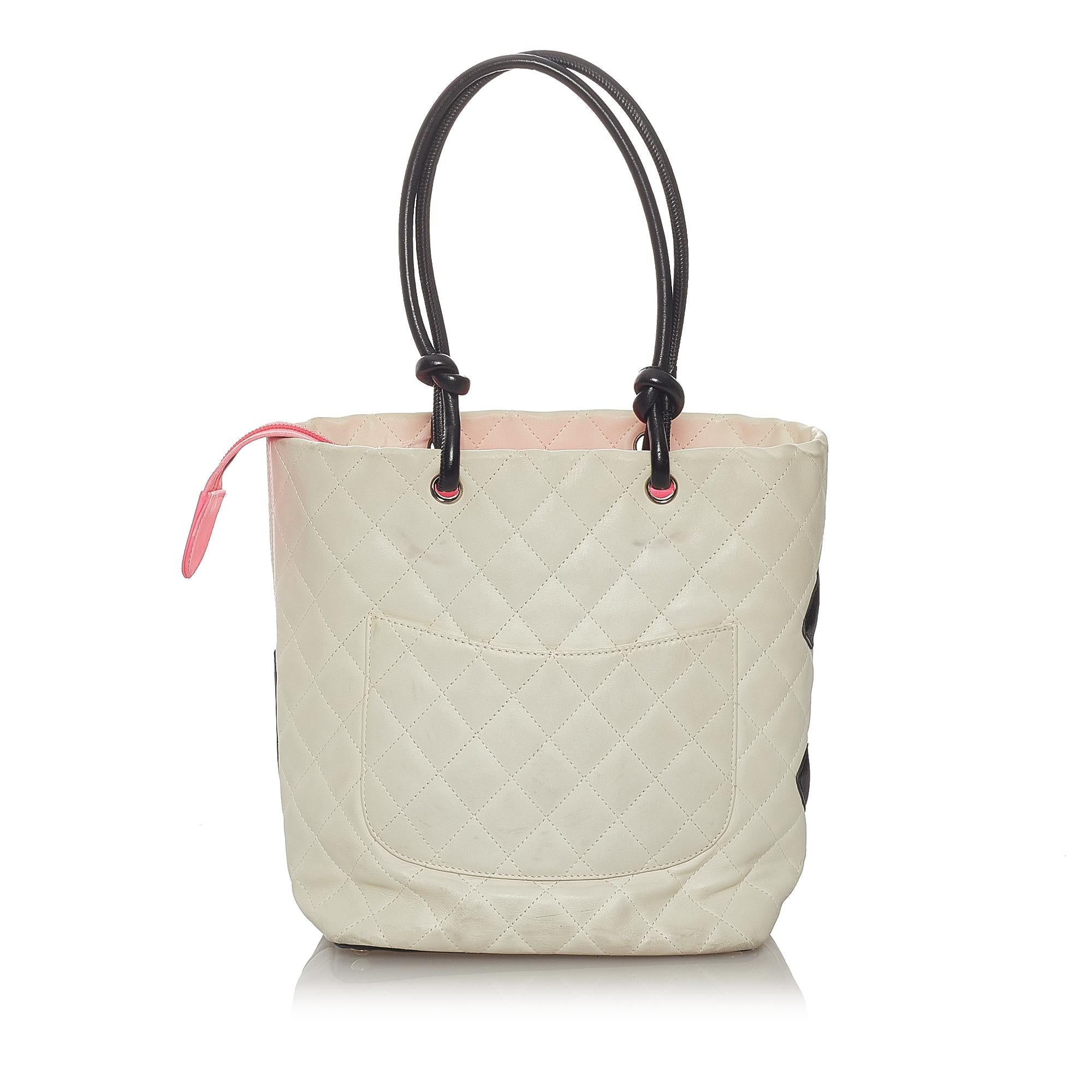 Chanel Cambon Ligne Lambskin Leather Tote Bag (SHG-27559)