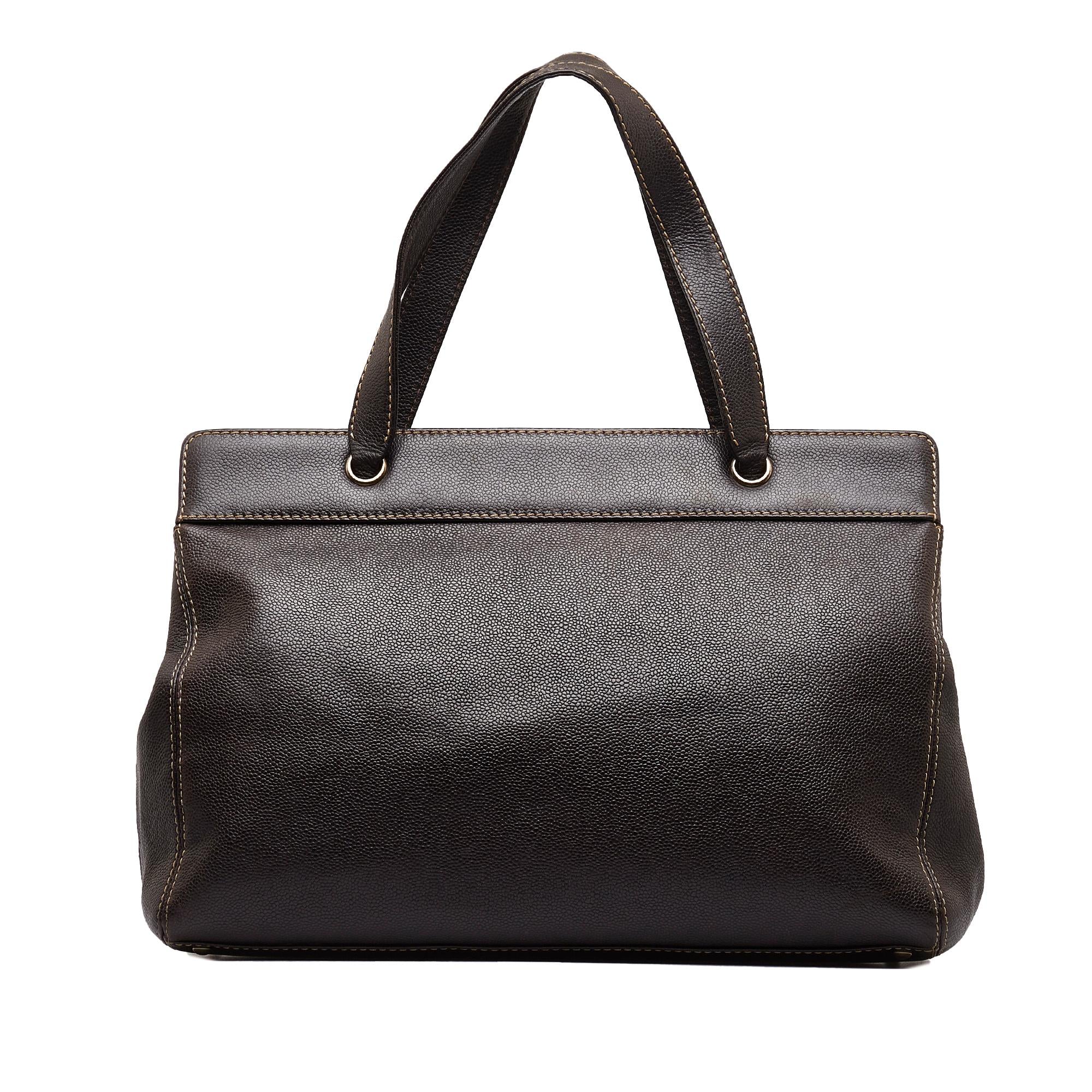 Chanel Caviar Executive Satchel (SHG-eZQRll)