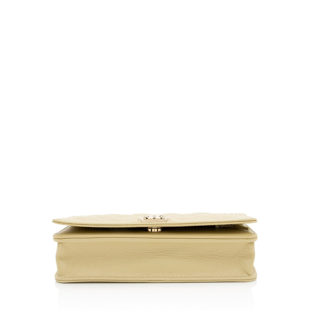 Chanel Caviar Leather Boy Wallet on Chain