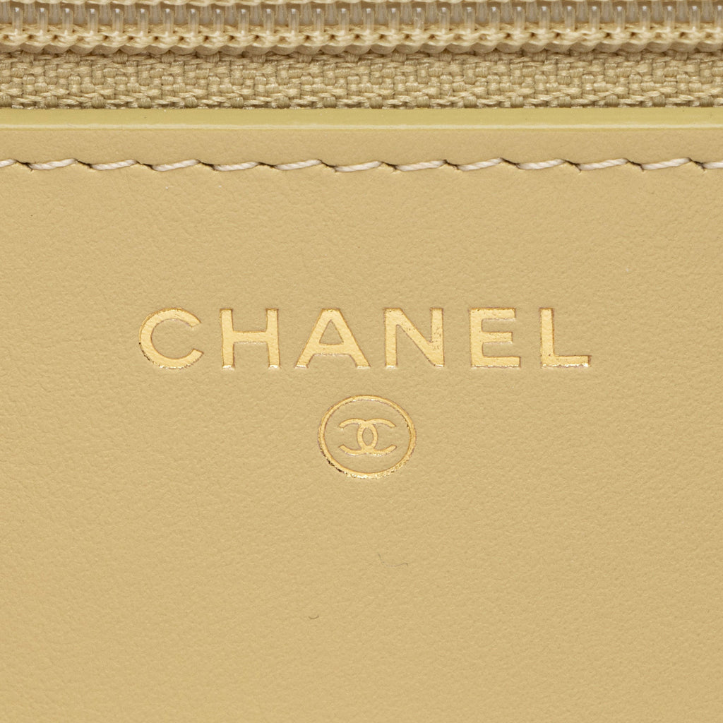 Chanel Caviar Leather Boy Wallet on Chain