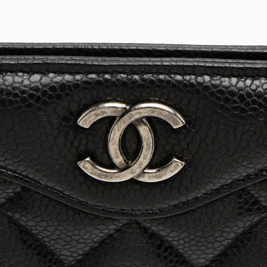 Chanel Caviar Leather CC Frame Clutch (SHF-sS7xNc)