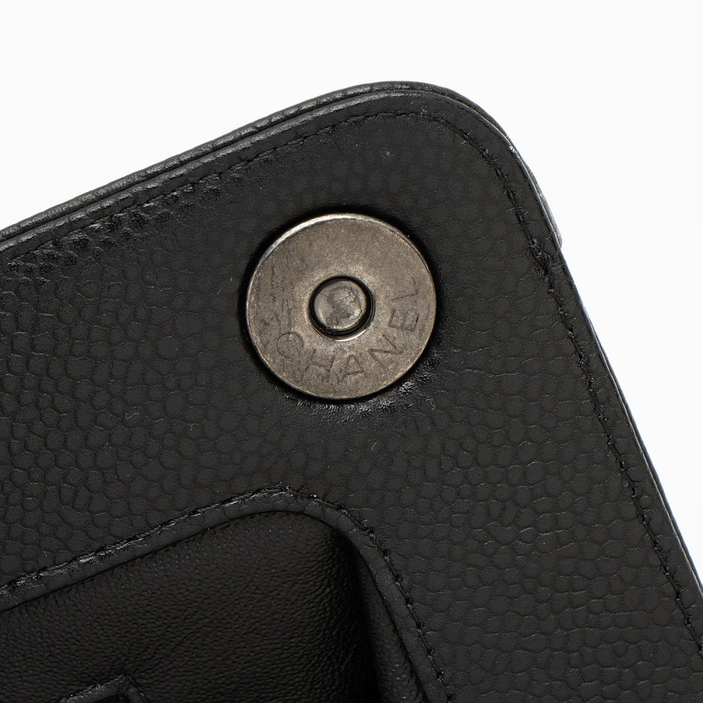 Chanel Caviar Leather CC Frame Clutch (SHF-sS7xNc)