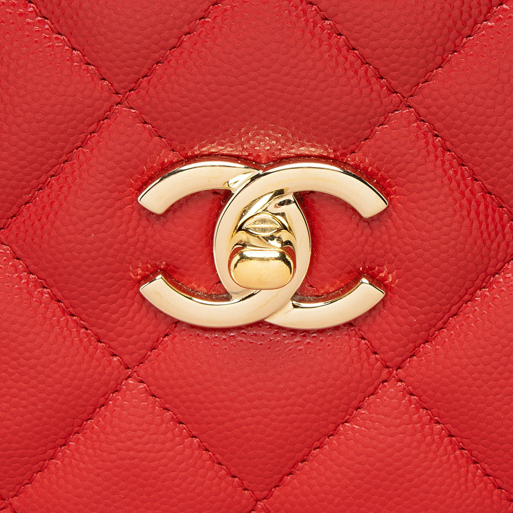 Chanel Caviar Leather CC Large Shopping Tote