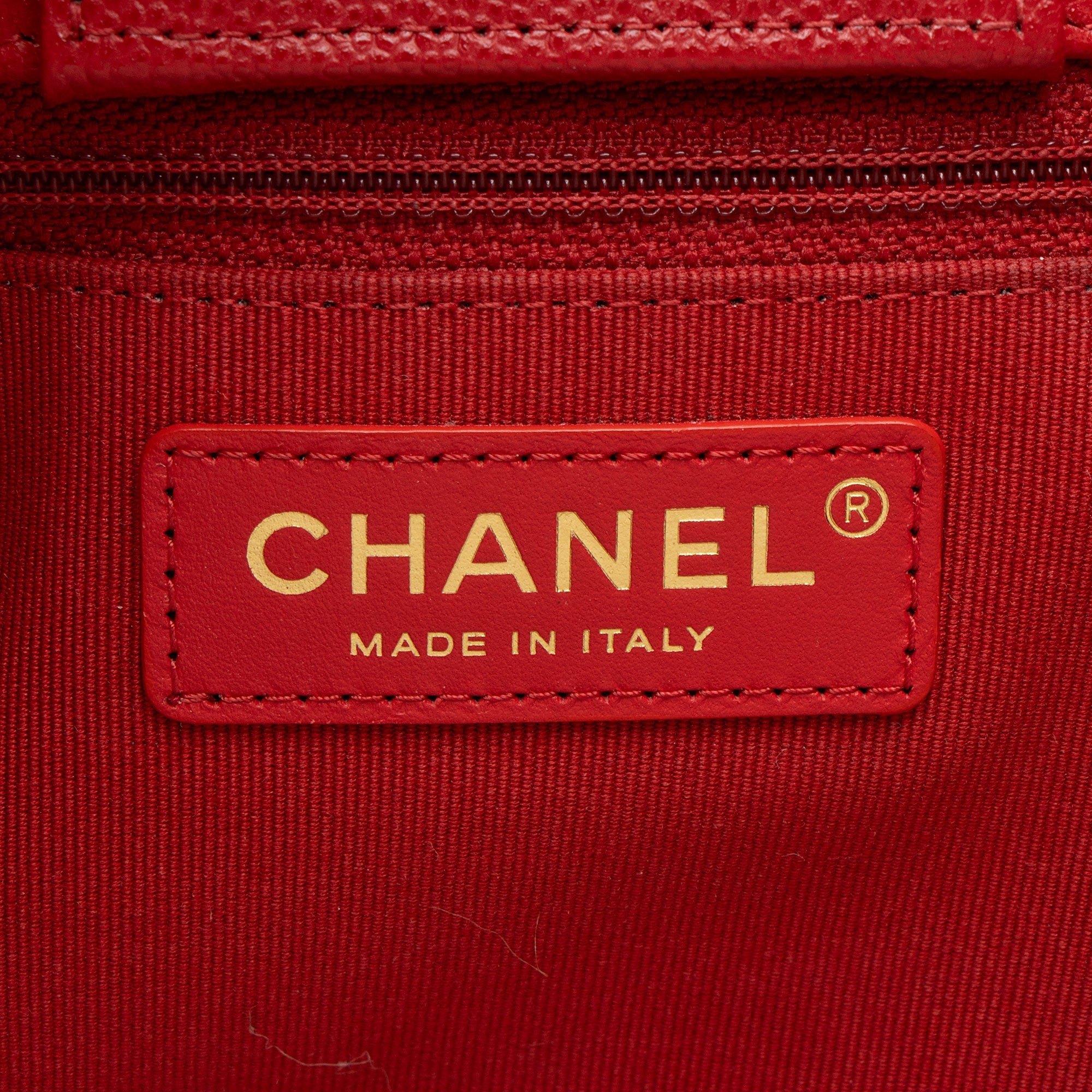 Chanel Caviar Leather CC Large Shopping Tote