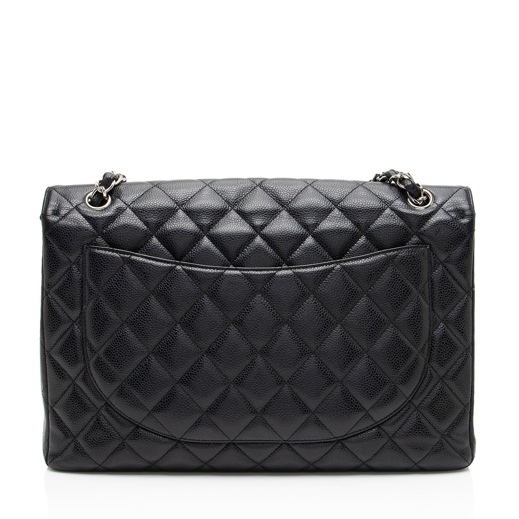 Chanel Caviar Leather Classic Maxi Single Flap Bag