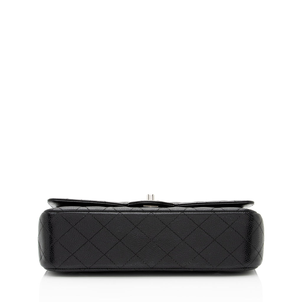 Chanel Caviar Leather Classic Medium Double Flap Bag (SHF-9ANmGR)