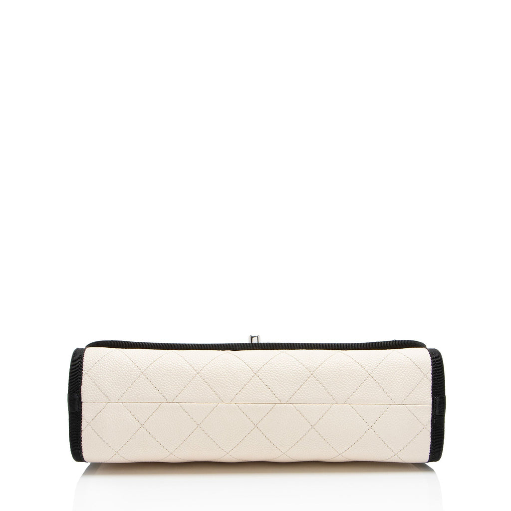 Chanel Caviar Leather Grosgrain CC Top Handle