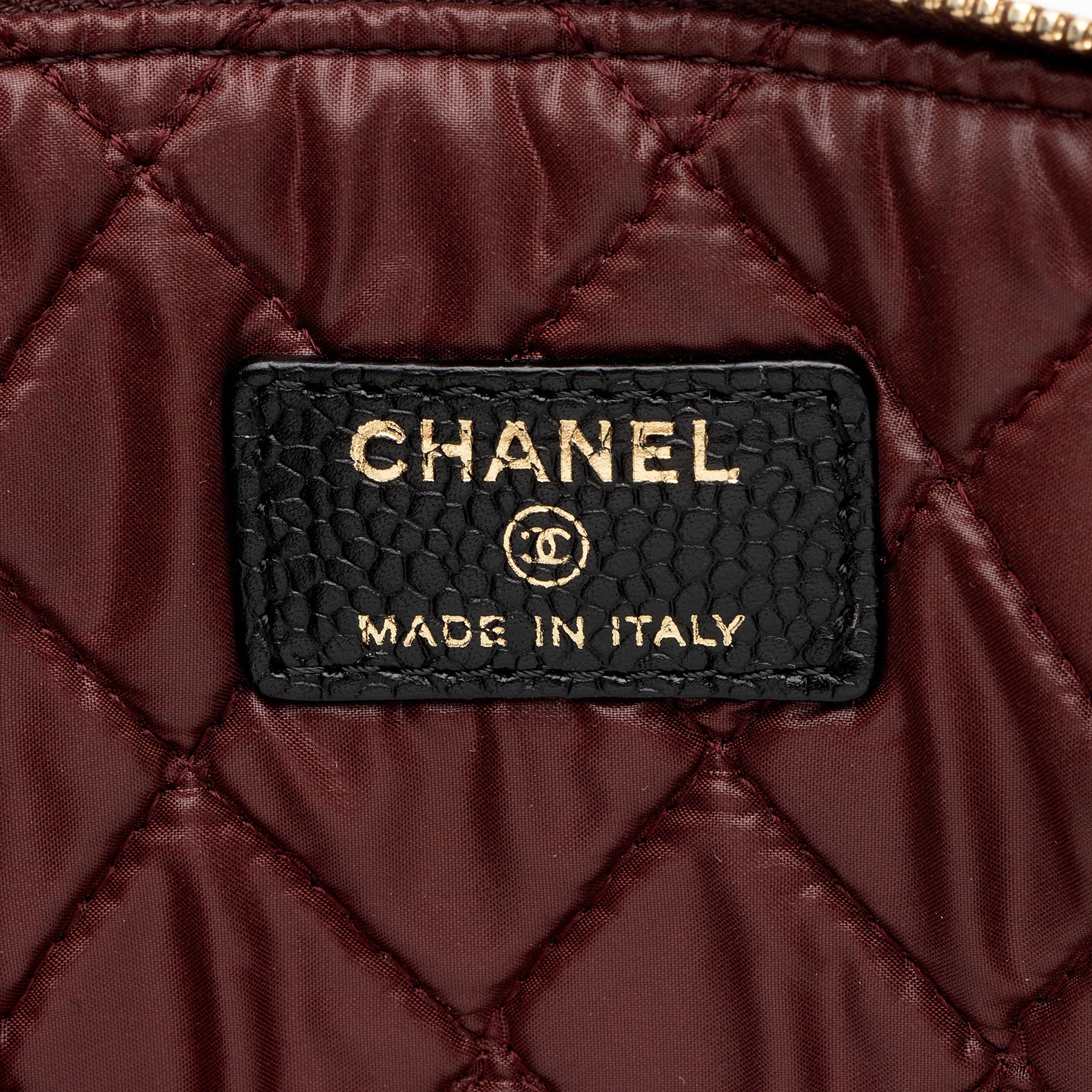 Chanel Caviar Leather Large O-Case