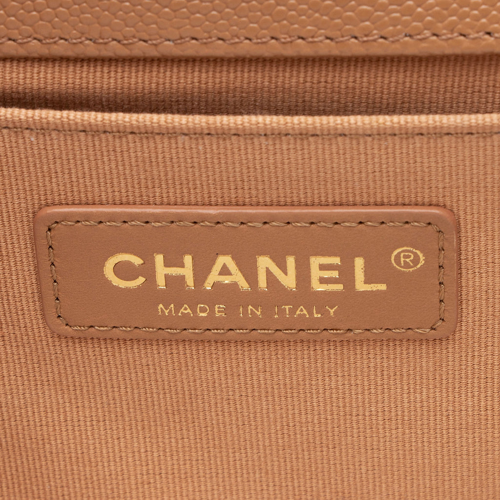 Chanel Caviar Leather Old Medium Boy Bag