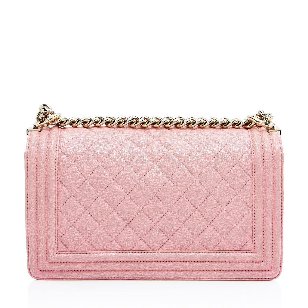 Chanel Caviar Leather Old Medium Boy Bag