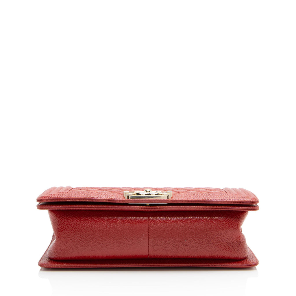 Chanel Caviar Leather Old Medium Boy Bag