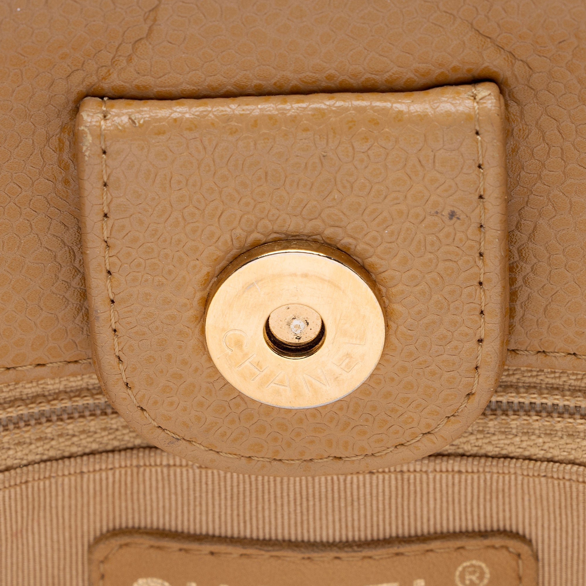 Chanel Caviar Leather Petite Shopping Tote