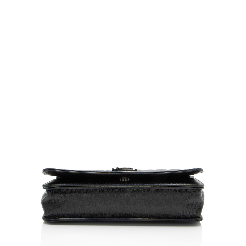 Chanel Caviar Leather So Black Boy Wallet on Chain