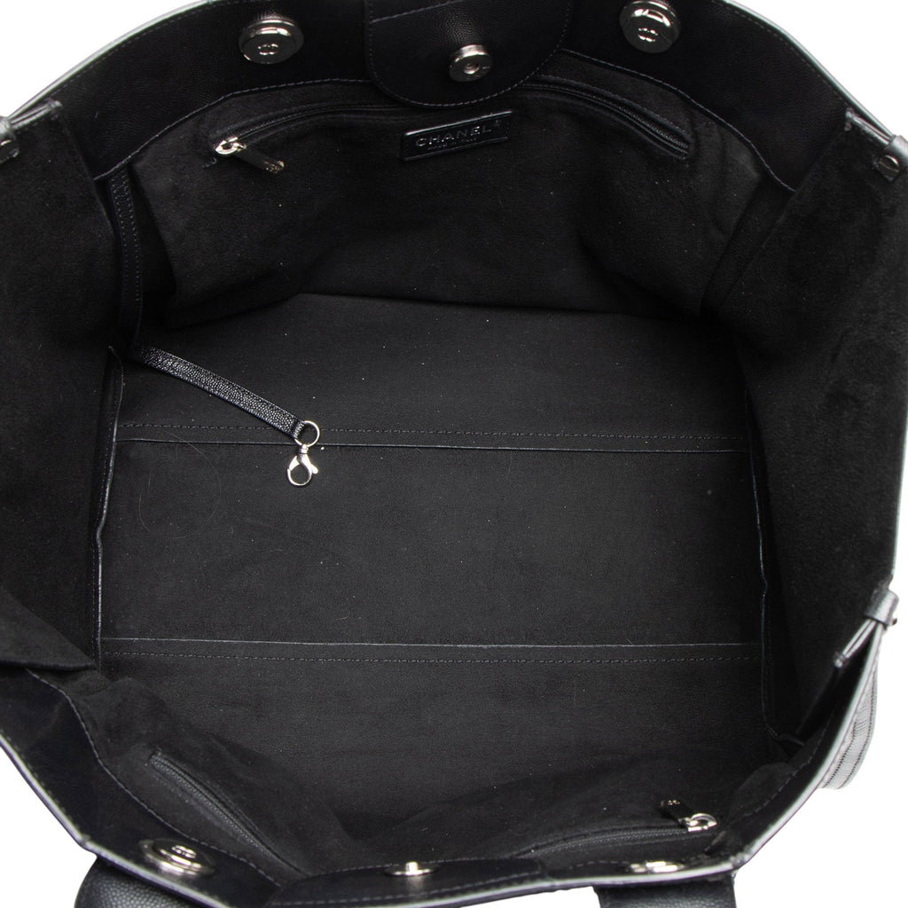 Chanel Caviar Leather Studded Deauville Large Tote