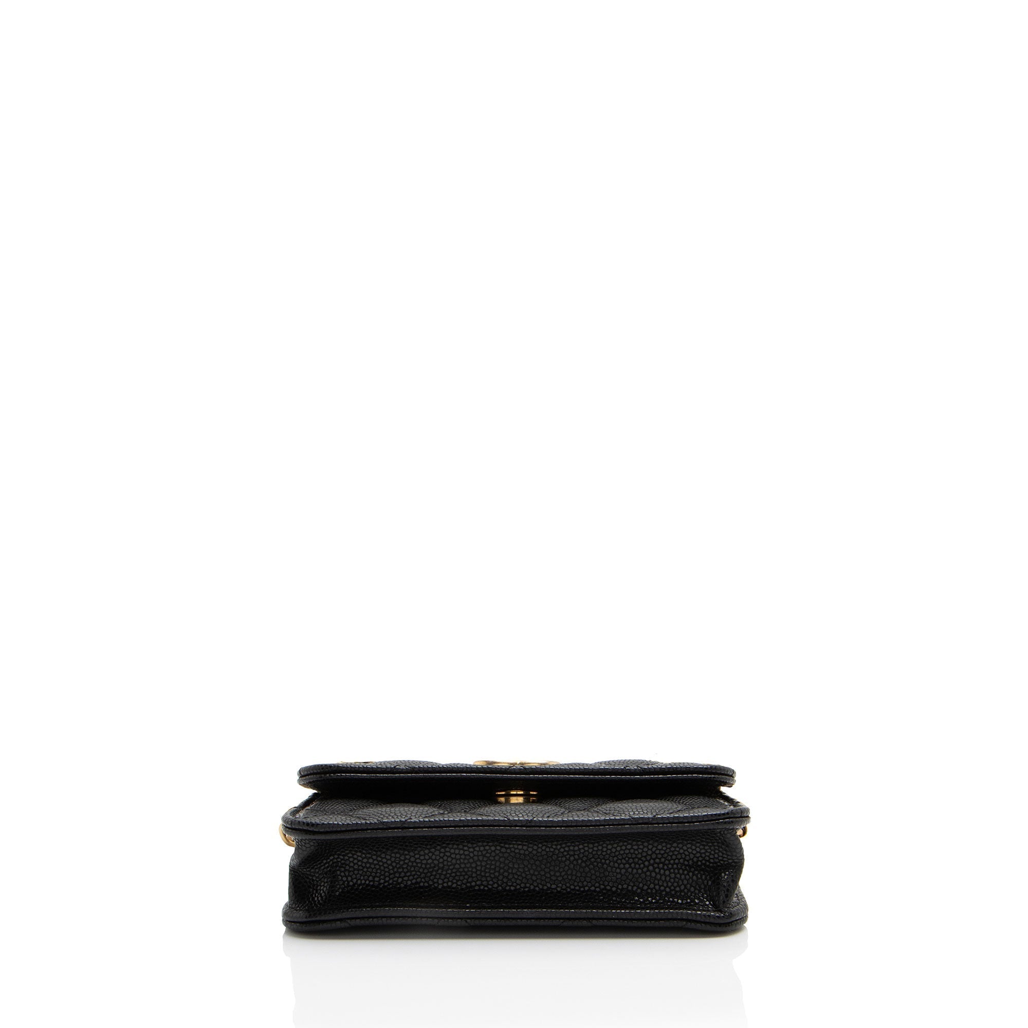 Chanel Caviar Leather Twist You Buttons Chain Belt Bag