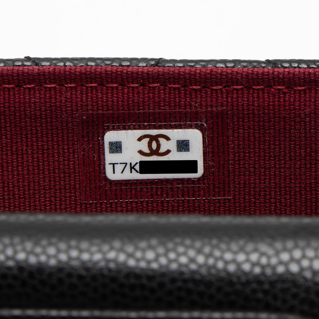 Chanel Caviar Leather Twist You Buttons Chain Belt Bag